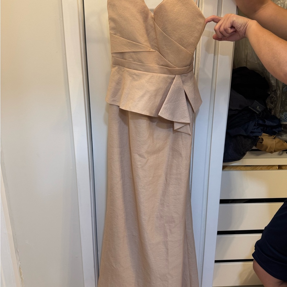 BCBG Strapless Beige Dress